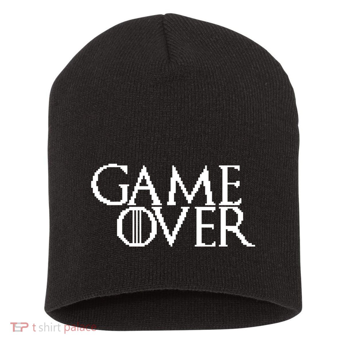 GOT Game Over Pixel  Short Acrylic Beanie