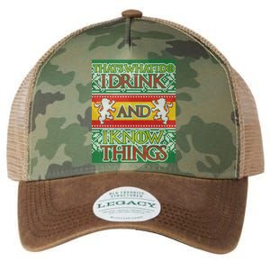 GOT I Drink and I Know Things Ugly Christmas Legacy Tie Dye Trucker Hat