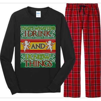 GOT I Drink and I Know Things Ugly Christmas Long Sleeve Pajama Set