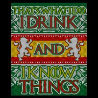 GOT I Drink and I Know Things Ugly Christmas 16 in Basic Backpack