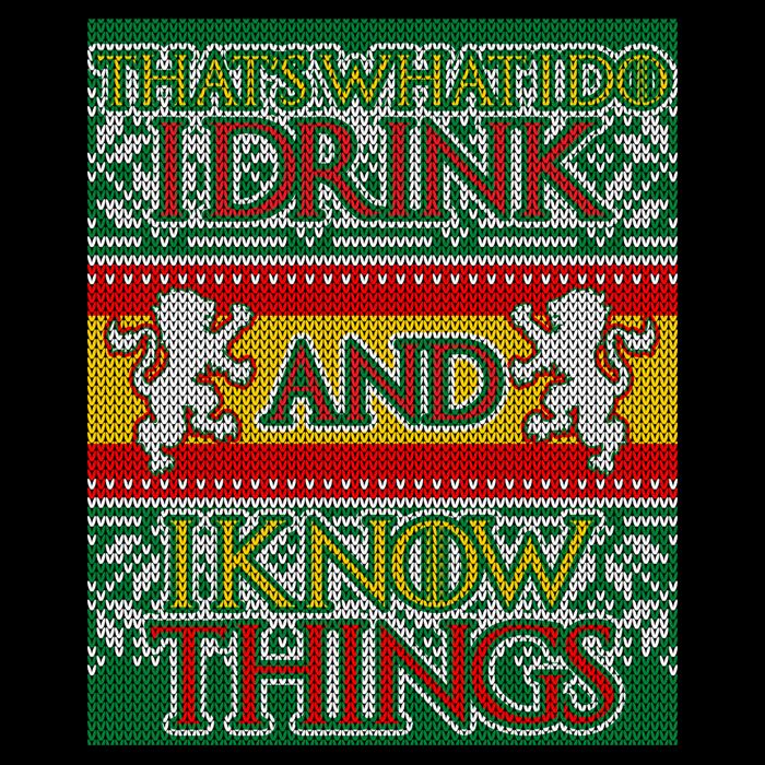 GOT I Drink and I Know Things Ugly Christmas 16 in Basic Backpack