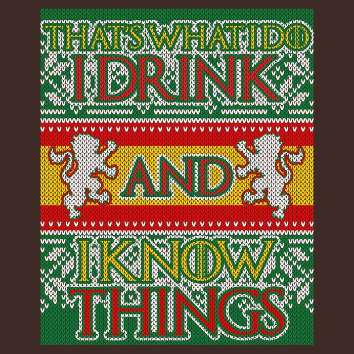 GOT I Drink and I Know Things Ugly Christmas Cooling Performance Crew T-Shirt