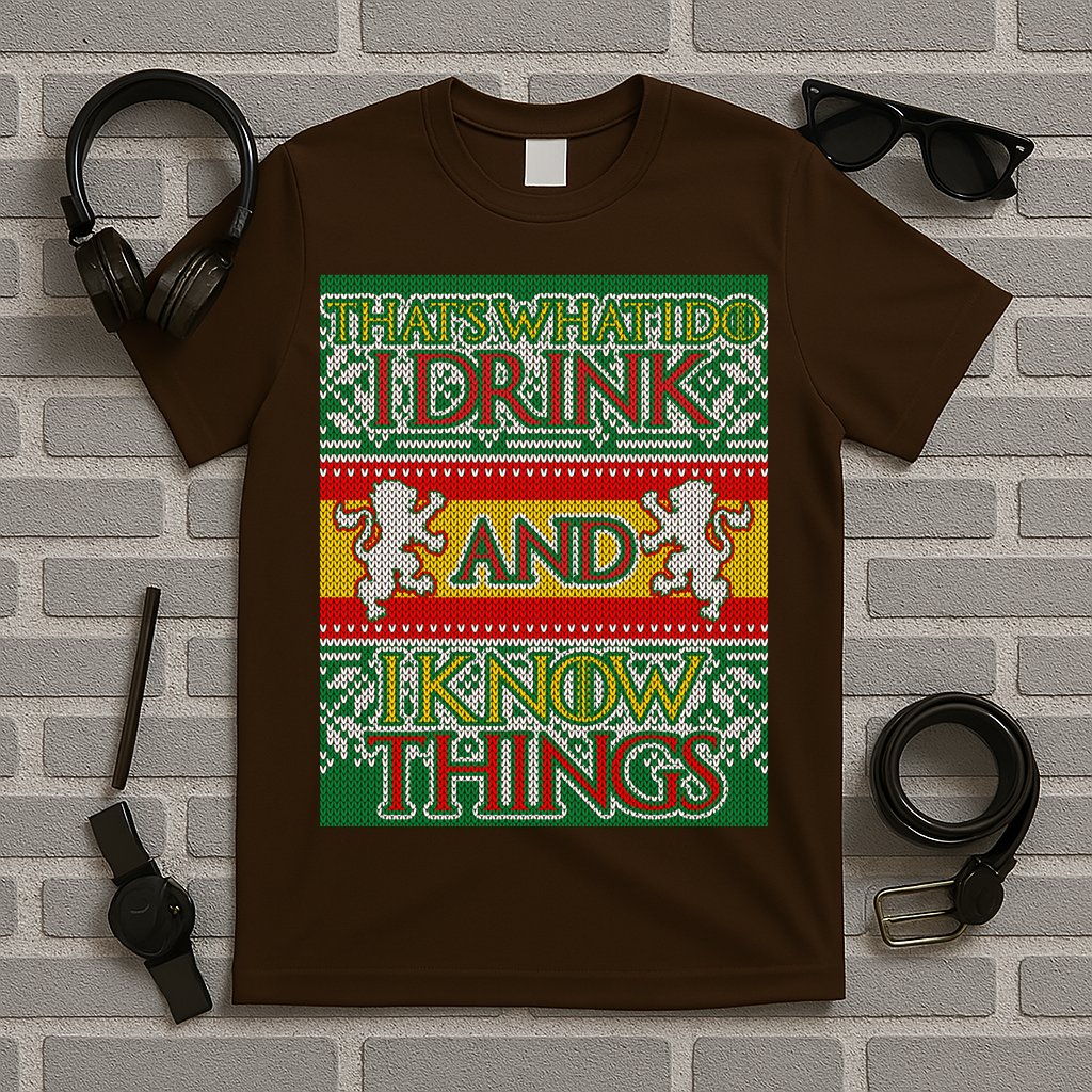 GOT I Drink and I Know Things Ugly Christmas T-Shirt