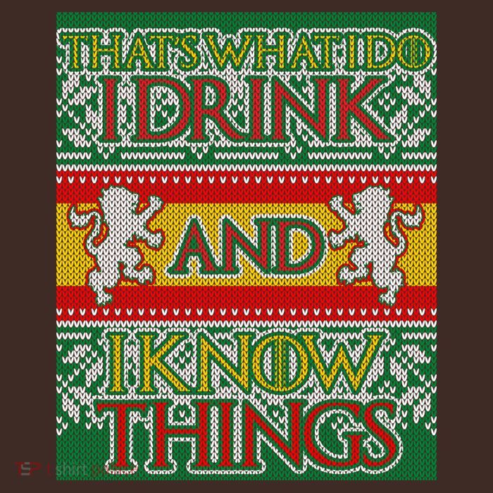 GOT I Drink and I Know Things Ugly Christmas Short Acrylic Beanie