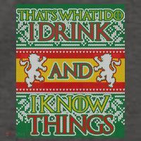 GOT I Drink and I Know Things Ugly Christmas Vector Backpack
