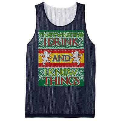 GOT I Drink and I Know Things Ugly Christmas Mesh Reversible Basketball Jersey Tank