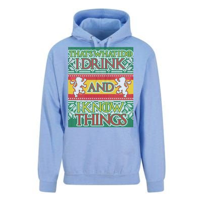 GOT I Drink and I Know Things Ugly Christmas Unisex Surf Hoodie