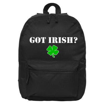 Got Irish? Cloverleaf 16 in Basic Backpack