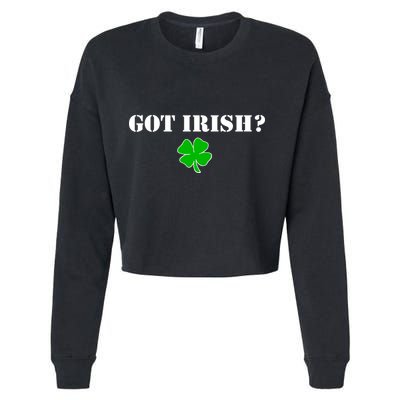 Got Irish? Cloverleaf Cropped Pullover Crew