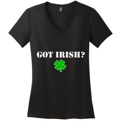 Got Irish? Cloverleaf Women's V-Neck T-Shirt