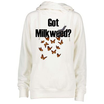 Got Milkweed? Womens Funnel Neck Pullover Hood