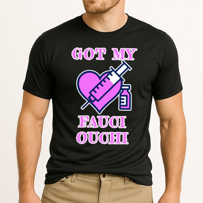 Got My Fauci Ouchi Vaccine Shot Vaccinated Cooling Performance Crew T-Shirt