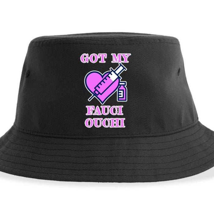 Got My Fauci Ouchi Vaccine Shot Vaccinated Sustainable Bucket Hat