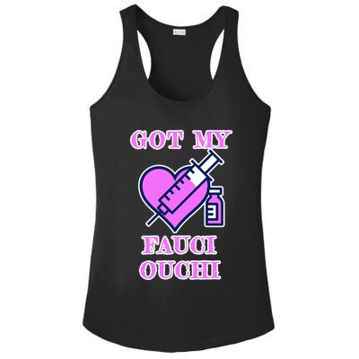 Got My Fauci Ouchi Vaccine Shot Vaccinated Ladies PosiCharge Competitor Racerback Tank