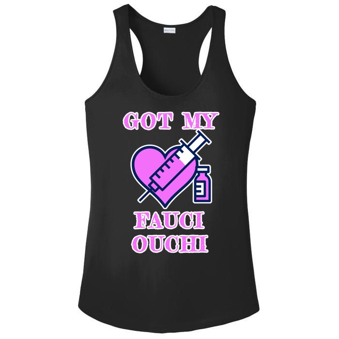 Got My Fauci Ouchi Vaccine Shot Vaccinated Ladies PosiCharge Competitor Racerback Tank