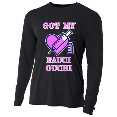Got My Fauci Ouchi Vaccine Shot Vaccinated Cooling Performance Long Sleeve Crew