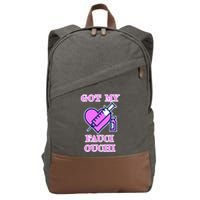 Got My Fauci Ouchi Vaccine Shot Vaccinated Cotton Canvas Backpack