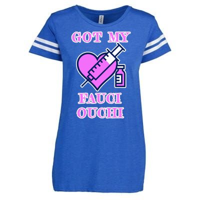 Got My Fauci Ouchi Vaccine Shot Vaccinated Enza Ladies Jersey Football T-Shirt