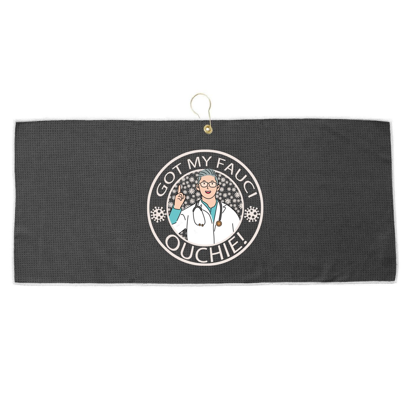 Got My Fauci Ouchie! Large Microfiber Waffle Golf Towel