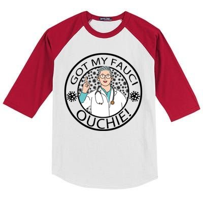 Got My Fauci Ouchie! Kids Colorblock Raglan Jersey