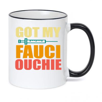 Got My Fauci Ouchie Funny Vaccine Shot 11oz Black Color Changing Mug