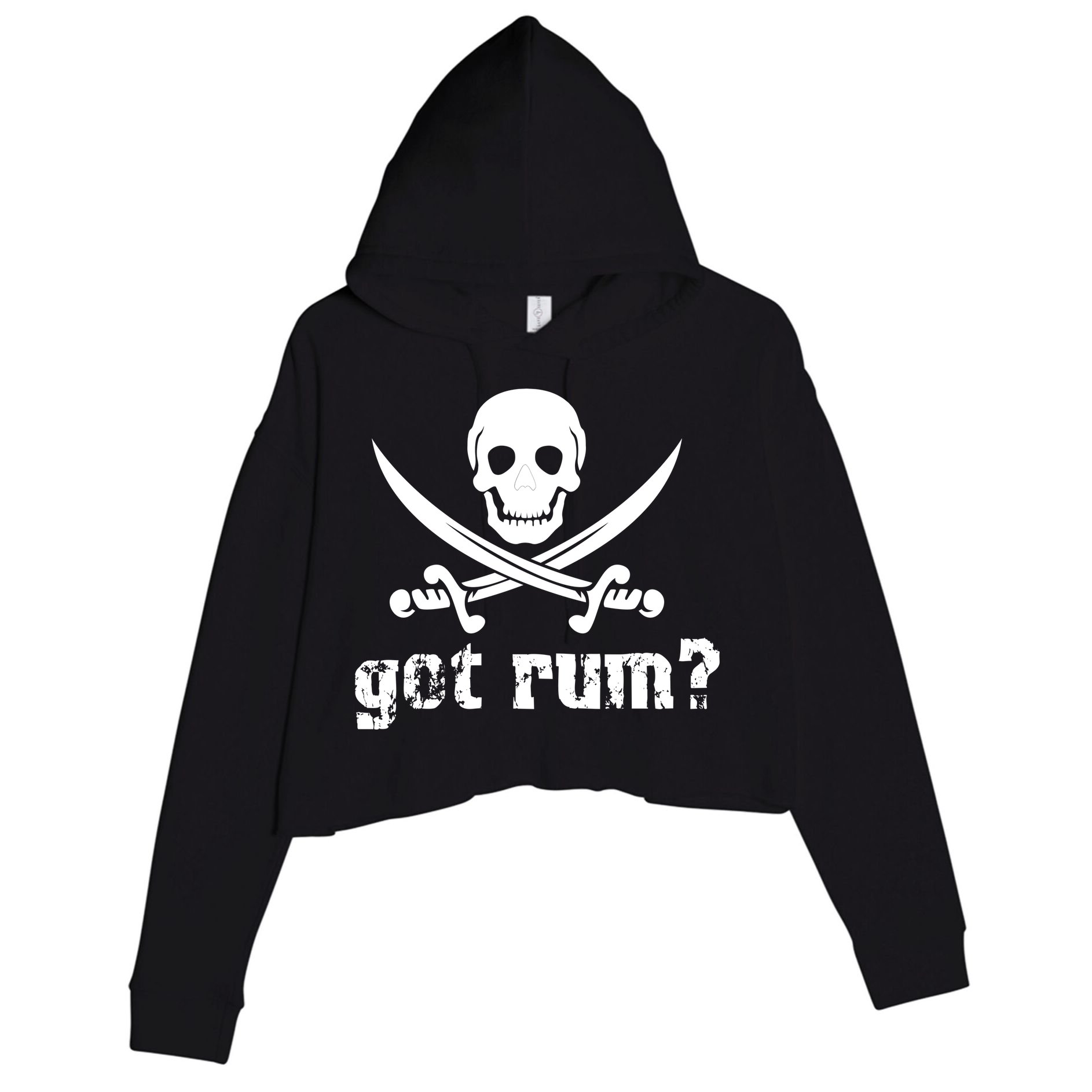 Got Rum? Crop Fleece Hoodie