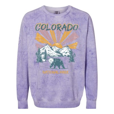 Greatest Of The World Colorado National Park Since 1990 Colorblast Crewneck Sweatshirt