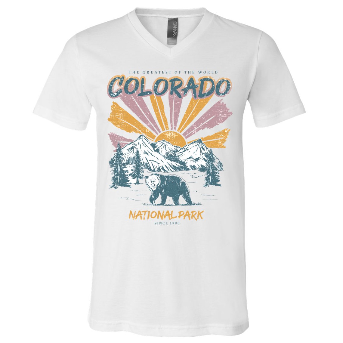Greatest Of The World Colorado National Park Since 1990 V-Neck T-Shirt