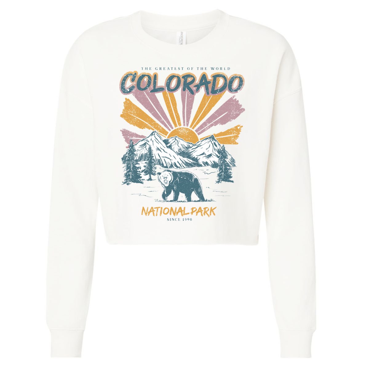 Greatest Of The World Colorado National Park Since 1990 Cropped Pullover Crew