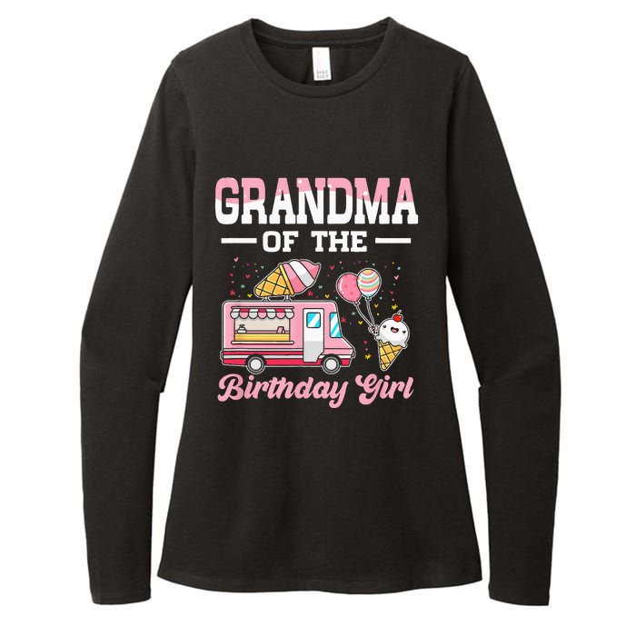 Grandma Of The Birthday Girl Ice Cream Truck Bday Womens CVC Long Sleeve Shirt