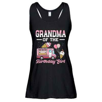 Grandma Of The Birthday Girl Ice Cream Truck Bday Ladies Essential Flowy Tank