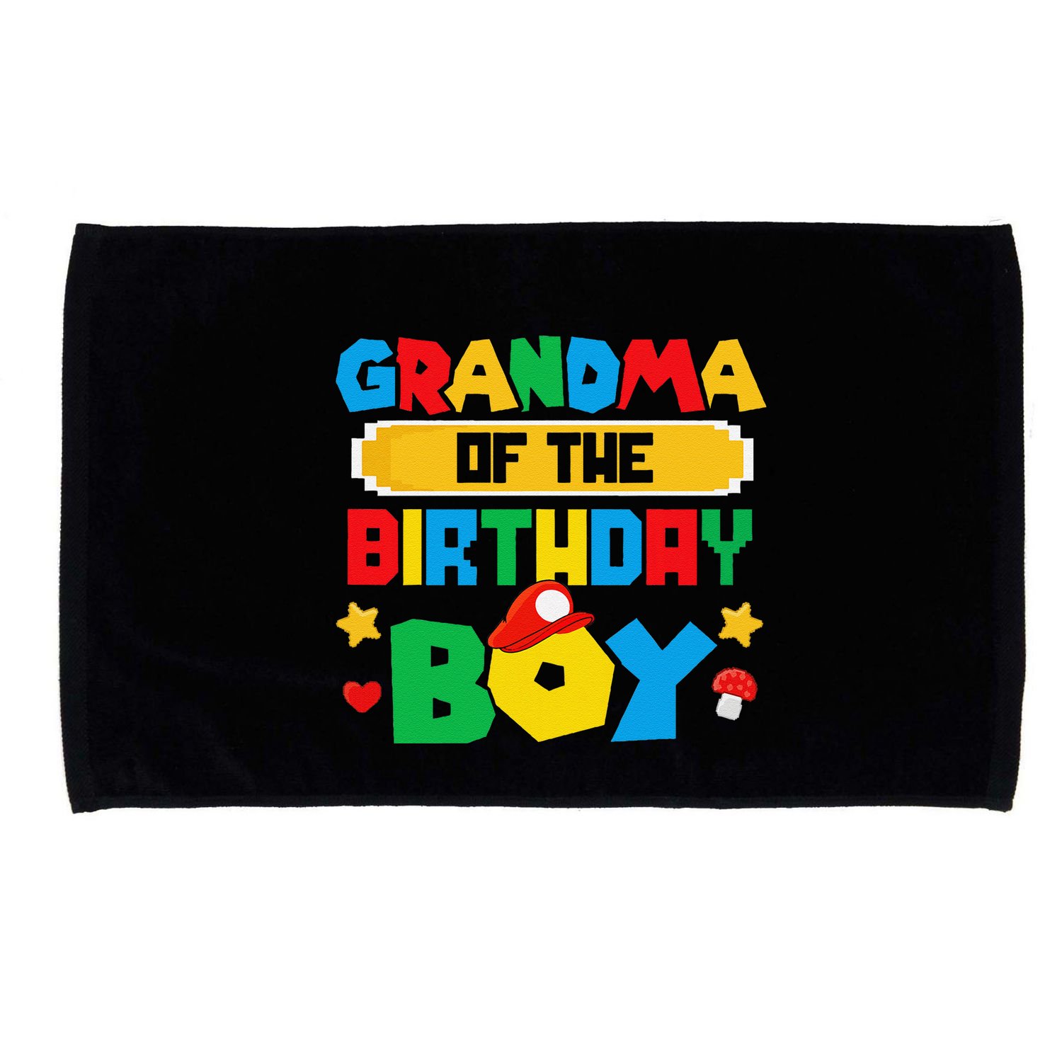 Grandma Of The Birthday Boy Game Gaming Family Matching Microfiber Hand Towel