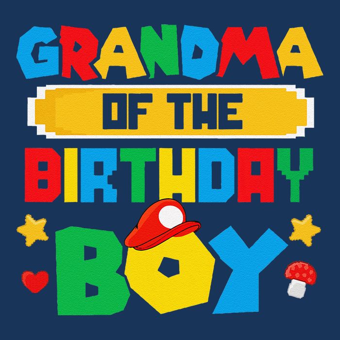 Grandma Of The Birthday Boy Game Gaming Family Matching Cool Comfort Performance Bucket Hat