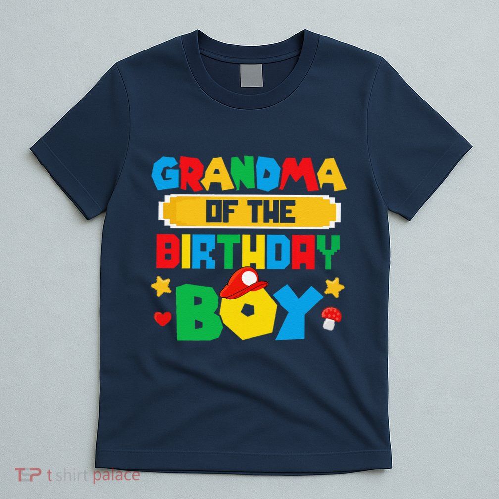 Grandma Of The Birthday Boy Game Gaming Family Matching T-Shirt