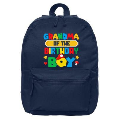 Grandma Of The Birthday Boy Game Gaming Family Matching 16 in Basic Backpack
