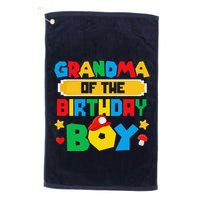 Grandma Of The Birthday Boy Game Gaming Family Matching Golf Towel