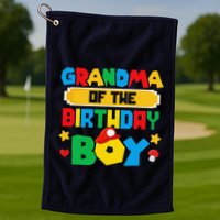 Grandma Of The Birthday Boy Game Gaming Family Matching Golf Towel