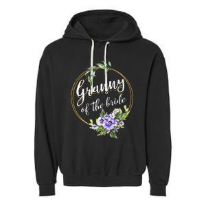 Granny Of The Bride Wedding Bridal Shower Granny Matching Garment-Dyed Fleece Hoodie