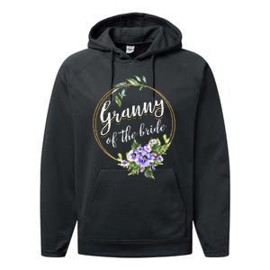 Granny Of The Bride Wedding Bridal Shower Granny Matching Performance Fleece Hoodie