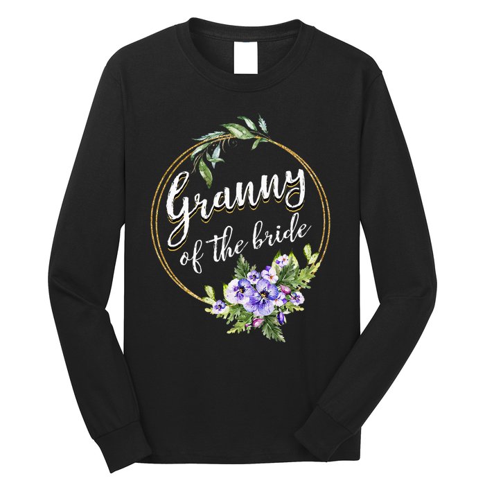 Granny Of The Bride Wedding Bridal Shower Granny Matching Long Sleeve Shirt