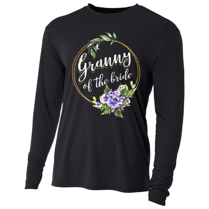 Granny Of The Bride Wedding Bridal Shower Granny Matching Cooling Performance Long Sleeve Crew