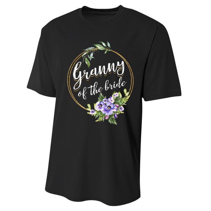 Granny Of The Bride Wedding Bridal Shower Granny Matching Performance Sprint T-Shirt