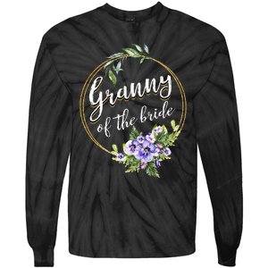 Granny Of The Bride Wedding Bridal Shower Granny Matching Tie-Dye Long Sleeve Shirt