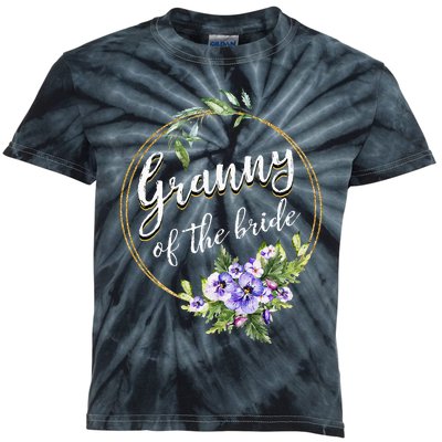 Granny Of The Bride Wedding Bridal Shower Granny Matching Kids Tie-Dye T-Shirt