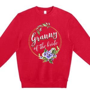 Granny Of The Bride Wedding Bridal Shower Granny Matching Premium Crewneck Sweatshirt