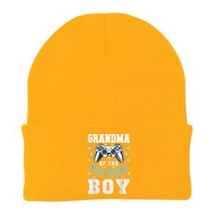 Grandma Of The Birthday Boy Matching Video Gamer Birthday Knit Cap Winter Beanie