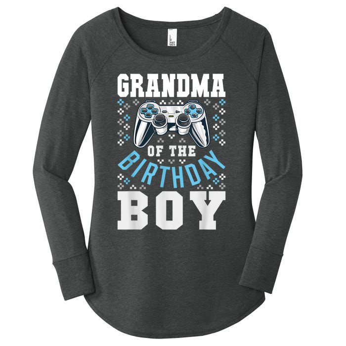 Grandma Of The Birthday Boy Matching Video Gamer Birthday Women's Perfect Tri Tunic Long Sleeve Shirt