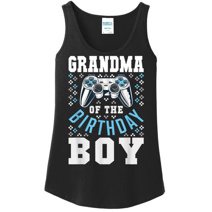 Grandma Of The Birthday Boy Matching Video Gamer Birthday Ladies Essential Tank