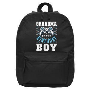 Grandma Of The Birthday Boy Matching Video Gamer Birthday 16 in Basic Backpack