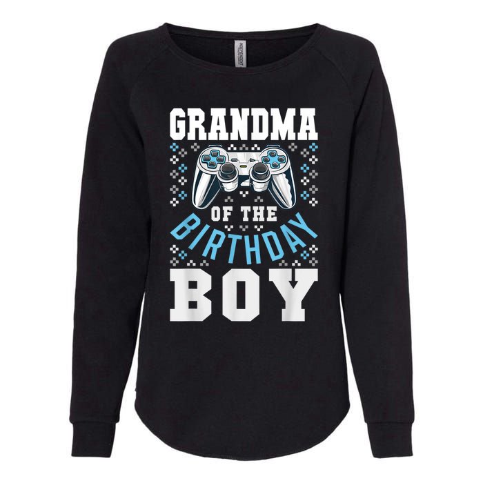 Grandma Of The Birthday Boy Matching Video Gamer Birthday Womens California Wash Sweatshirt